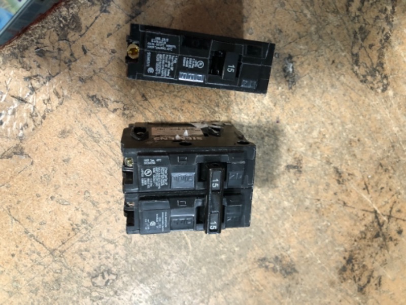 Photo 2 of Bundle of 2 
15 Amp Double-Pole Type QP Circuit Breakers 