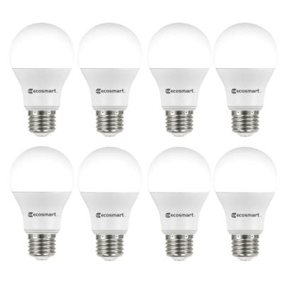 Photo 1 of EcoSmart 60-Watt Equivalent A19 Non-Dimmable LED Light Bulb Soft White (8-Pack)
