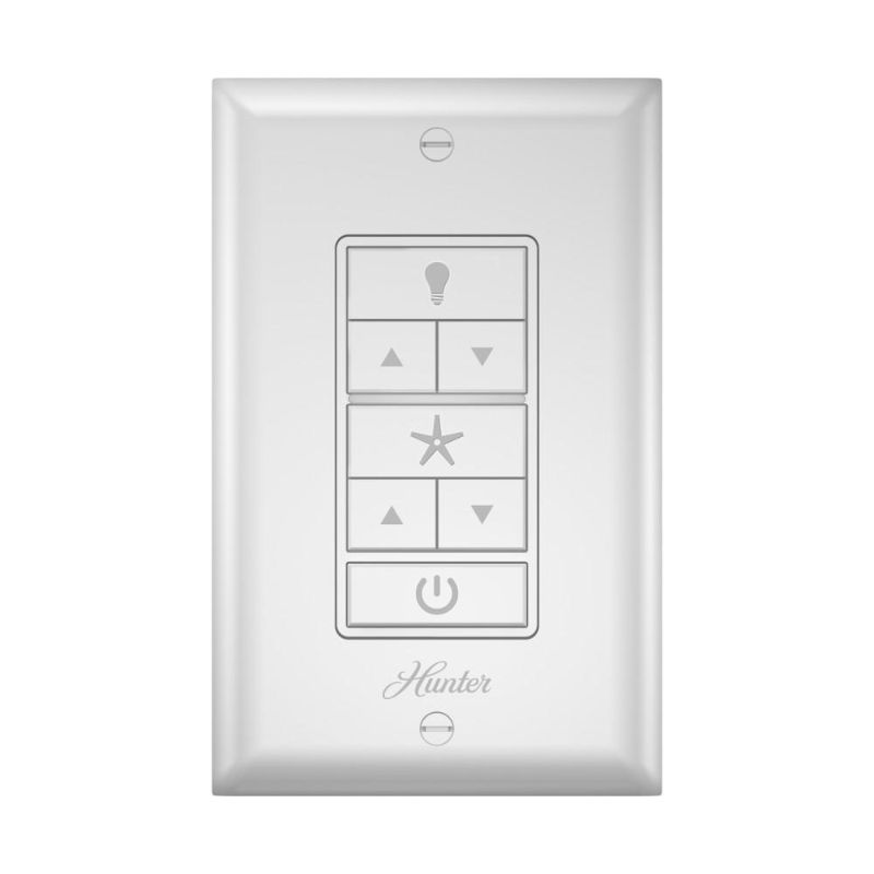 Photo 1 of Hunter Universal Damp Rated Ceiling Fan Wall Remote Control White
