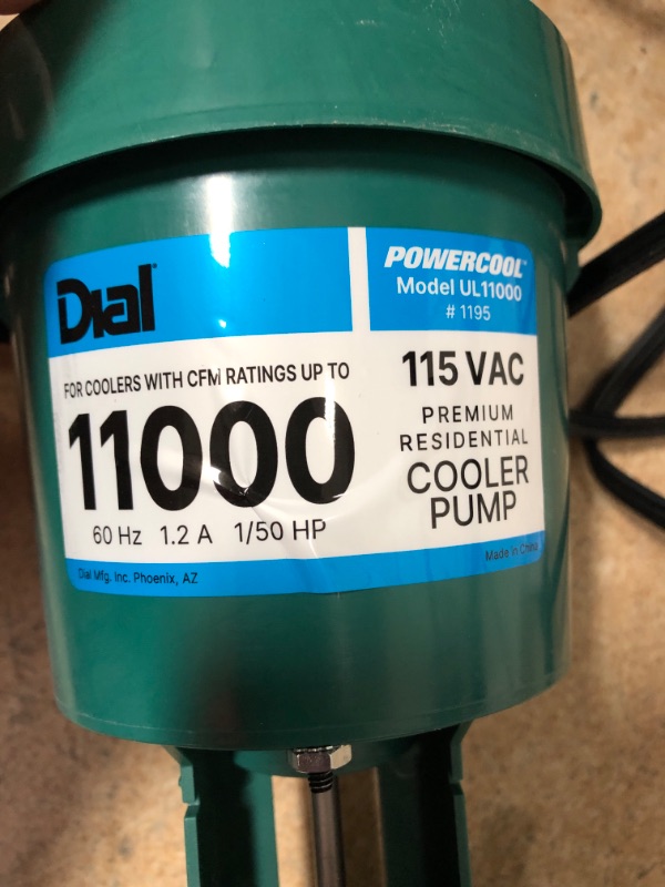 Photo 3 of Dial Manufacturing Inc 1195 Premium Cooler Pump
