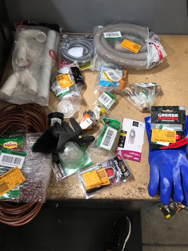 Photo 1 of  Assorted Home Depot Home Improvement Bundle; Fittings, Electrical, Garden, Bath and Hardware/Tool Items 15 Pack 
