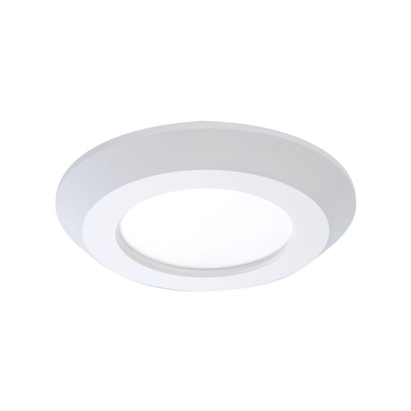 Photo 1 of HALO SLDSL4 Series 4 Inch 2700K-5000K Selectable CCT Surface Integrated LED Downlight Recessed Light with White Round Trim
