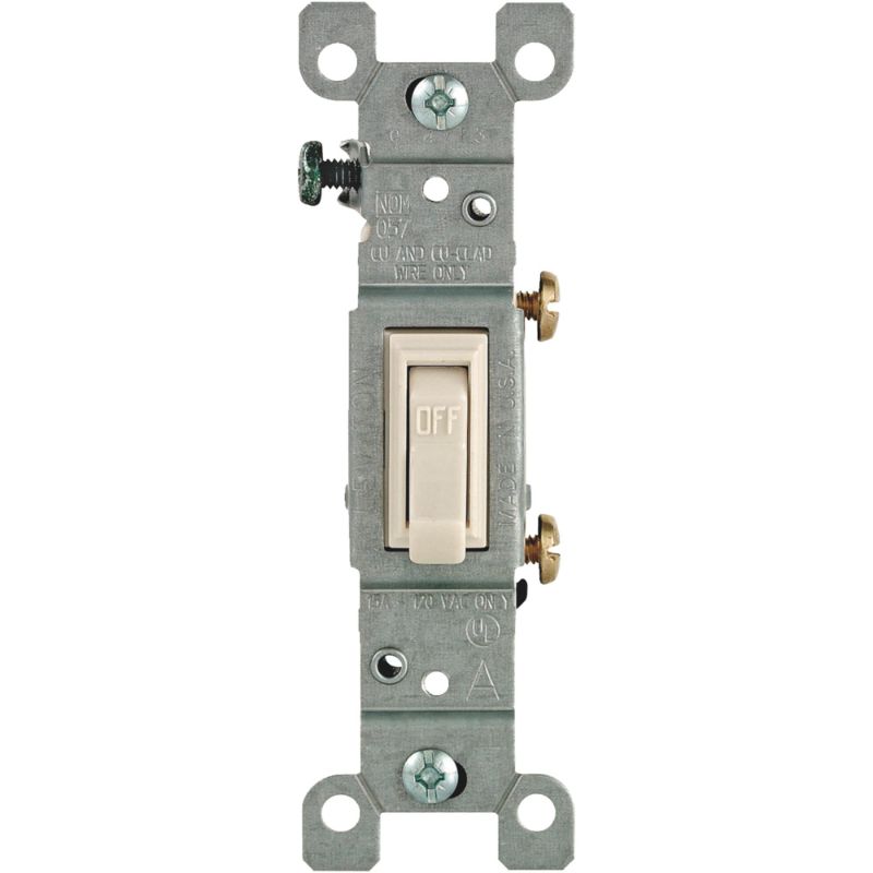 Photo 1 of Leviton
15 Amp Single-Pole Toggle Switch, Light Almond (10-Pack)