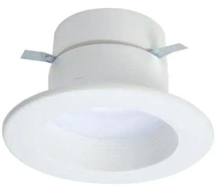 Photo 1 of Halo
RL 4 in. White Integrated LED Recessed Ceiling Light Trim at Selectable CCT (2700K-5000K), Extra Brightness (915 Lumens)