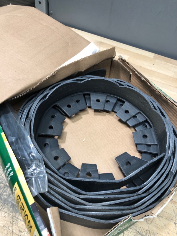 Photo 1 of 20 ft. x 2.25 in. Black Scalloped Polyethylene No-Dig Edging