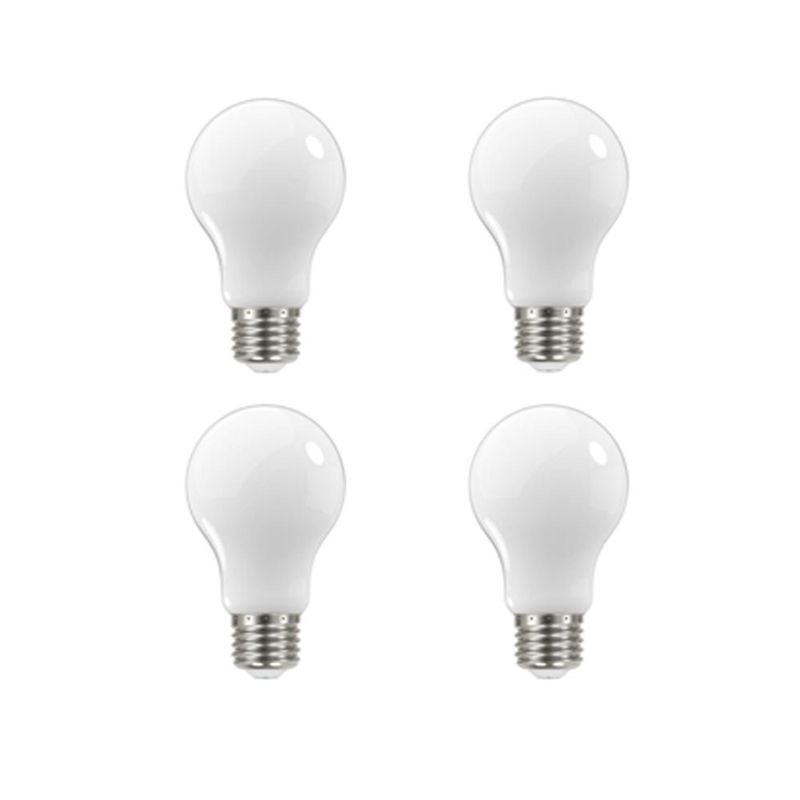 Photo 1 of 11-boxes **EcoSmart 60-Watt Equivalent A19 Dimmable ENERGY STAR Frosted Filament LED Light Bulb Soft White (4-Pack)
 