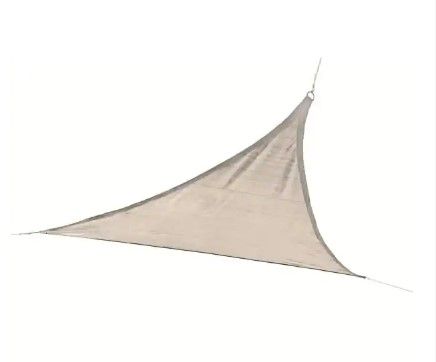 Photo 1 of 12 ft. x 12 ft. Almond Triangle Shade Sail
