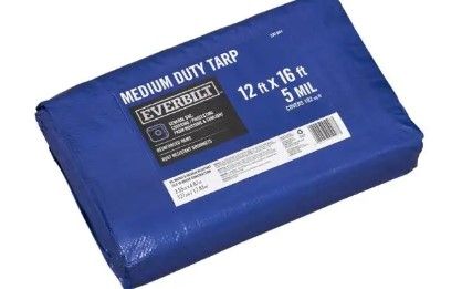 Photo 1 of 12 ft. x 16 ft. Blue Medium Duty Tarp
