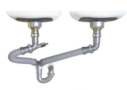 Photo 1 of 1-1/2 in. All-in-One Drain Kit for Double Bowl Kitchen Sinks
