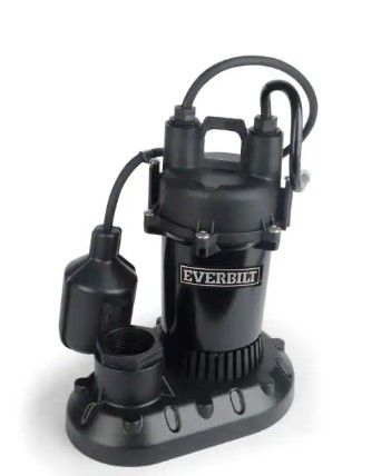 Photo 1 of 1/3 HP Submersible Aluminum Sump Pump with Tethered Switch
