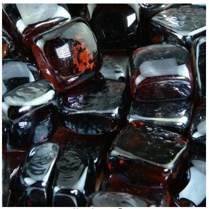 Photo 1 of 1 in. 10 lbs. Cowboy Brown Fire Glass Cubes for Indoor and Outdoor Fire Pits or Fireplaces
