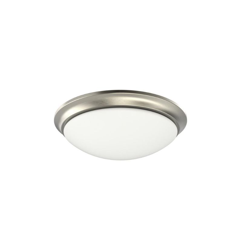 Photo 1 of **GLASS GLOBE MISSING*
Hampton Bay Withers 13 in. 140-Watt Brushed Nickel Selectable CCT Integrated LED Dimmable Round Globe Flush Mount Ceiling Light
