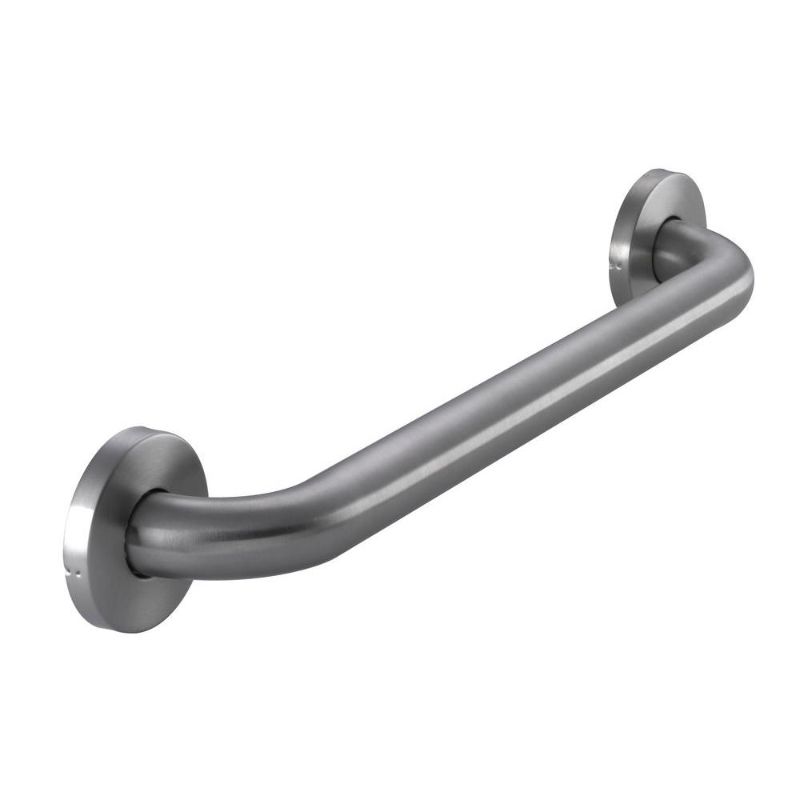 Photo 1 of 18 in. X 1-1/4 in. Concealed Screw ADA Compliant Grab Bar in Brushed Stainless Steel
