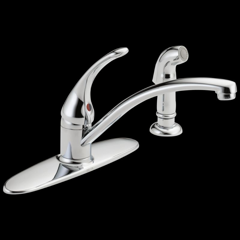 Photo 1 of , Foundations Single Handle Kitchen Faucet W/Spray, Chrome
