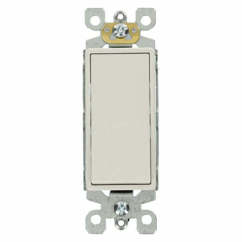 Photo 1 of **one missing*
Leviton 3002796 Decora 15A Three Pole 3-Way Rocker Switch White - Pack of 10
