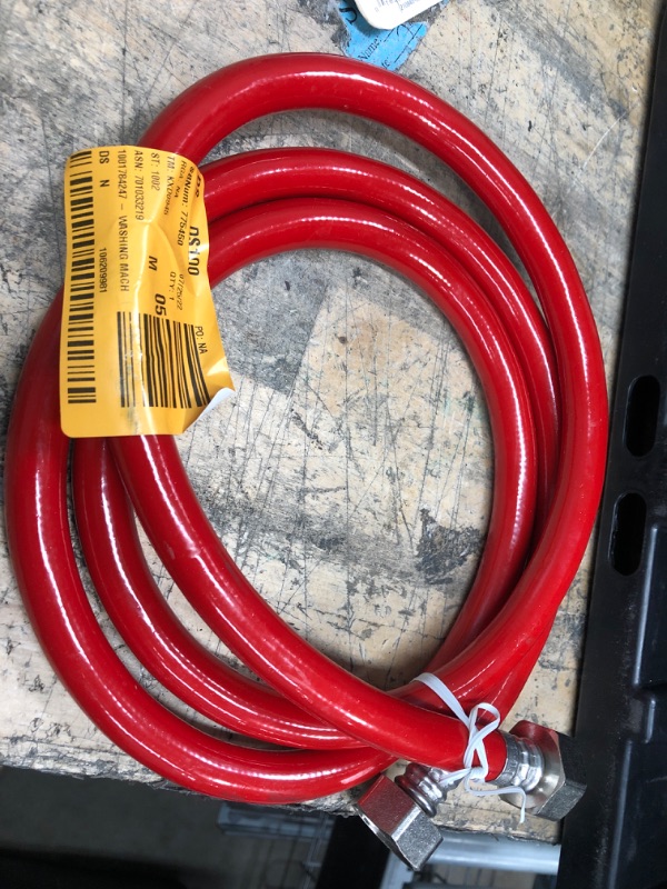 Photo 2 of 3/4 in. FIP x 3/4 in. FIP x 72 in. High Burst Washing Machine Fill Hose Pair
