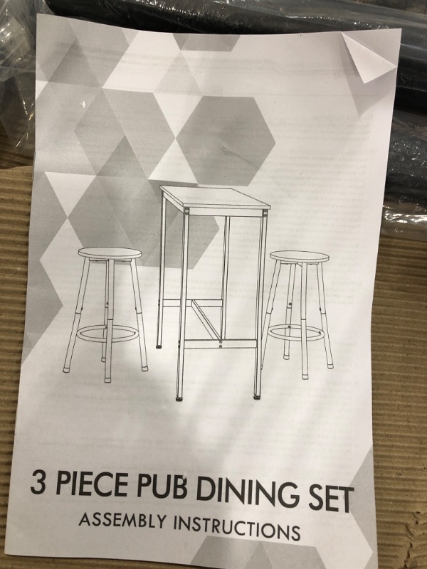 Photo 2 of 3 piece pub dining set B007