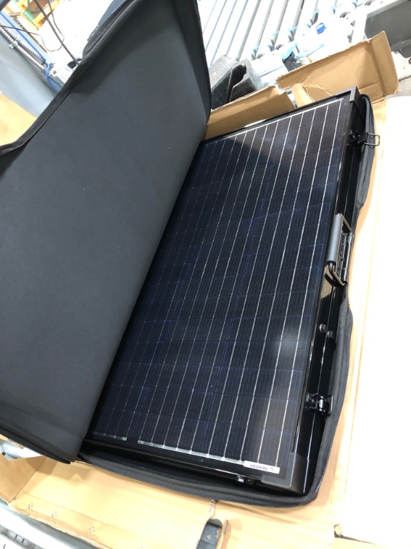 Photo 2 of 200-Watt 12-Volt Monocrystalline Foldable Suitcase Off-Grid Solar Power Kit with Voyager