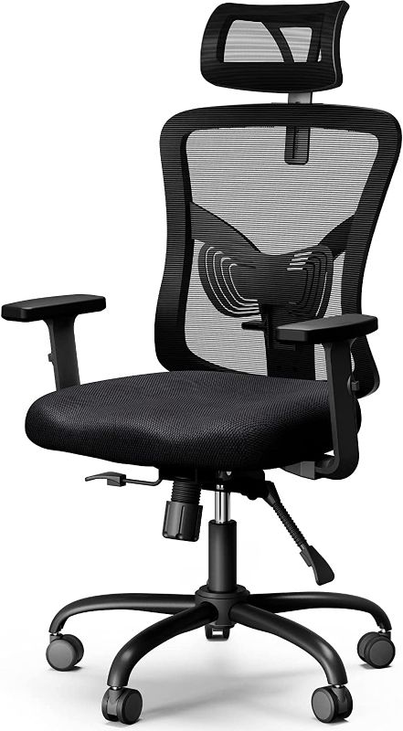 Photo 1 of  Office Chair High Back Mesh Computer Chair with Lumbar Support Adjustable Armrest, Backrest and Headrest ** not official chair picture for reference**