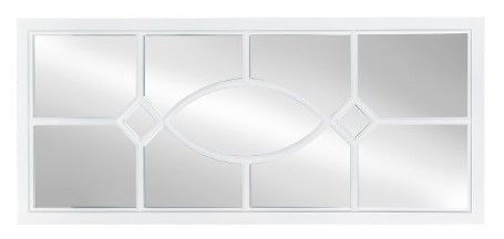 Photo 1 of 13" x 30" Cassat Framed Wall Accent Mirror White - Kate and Laurel

