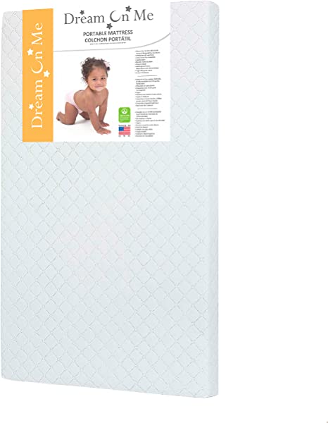 Photo 1 of Dream On Me Sunset 3” Extra Firm Fiber Portable Mini Crib Mattress, 38L x 24W x 3H inches