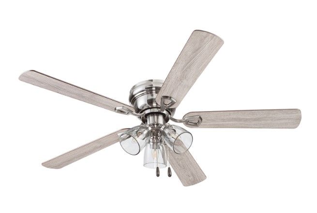 Photo 1 of 52" Prominence Home Renton Indoor Ceiling Fan, Brushed Nickel
