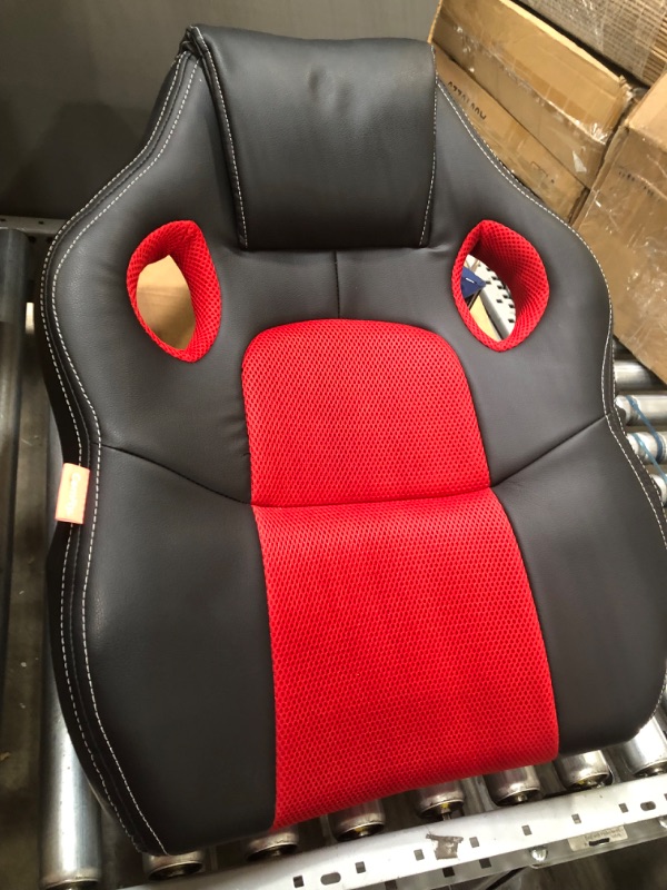 Photo 2 of COMFTY Gaming Chair & Fold-Away Footrest, Computer Chair With High Back And Hinged Armrests, Reclining Game Chair With Footrest, Black/Red (?27.5"D x 23"W x 44.8"H)
