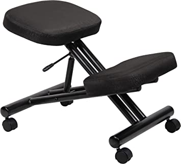 Photo 1 of Boss Office Products Ergonomic Kneeling Stool in Black (17.5"D x 26.5"W x 20"H)