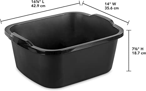 Photo 1 of 18 Quart Sterilite Black Dishpan
