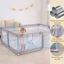 Photo 1 of Bebikim Baby Playpen,Playpen for Babies and Toddlers,71"×59" Baby Play Yard