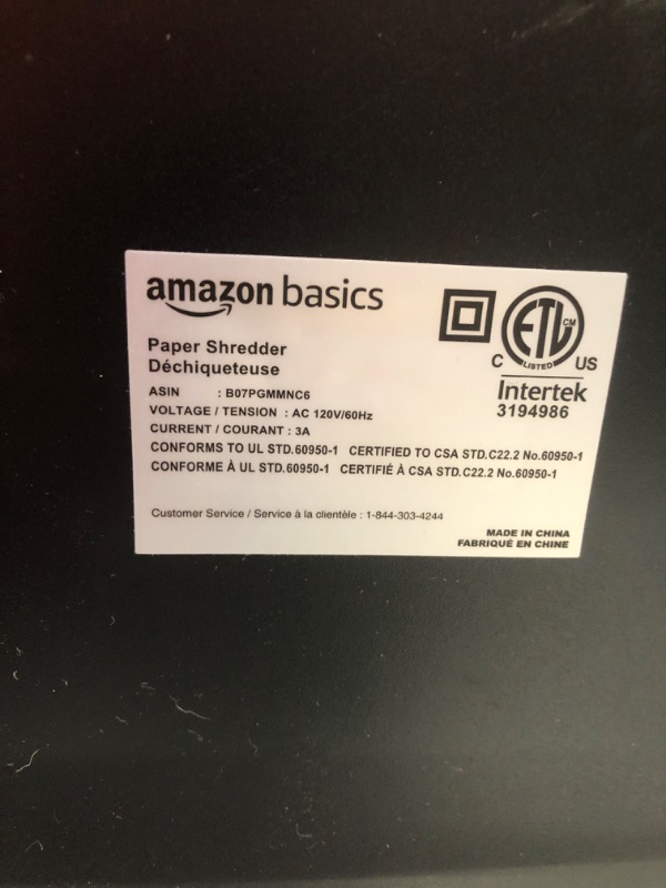 Photo 3 of  Anti-Jam 20-Sheet Crosscut CD/Paper and Credit Card Shredder, 7-gallon pullout basket, 60 Minutes Continuous Run Time
