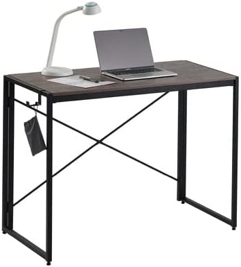 Photo 1 of Computer Desk Home Office Desk, Portable Folding Table Writing Study Desk, Modern Simple PC Desk for Small Spaces 39.4" D x 19.7" W x 29.5" H
