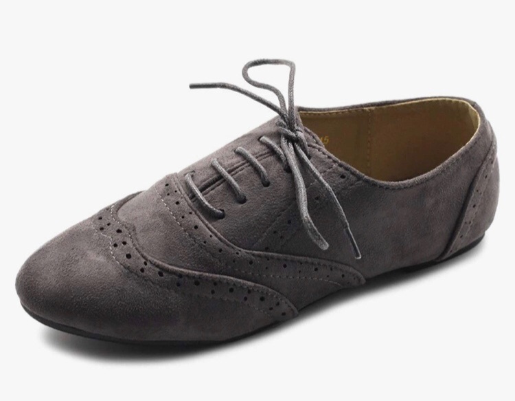 Photo 1 of Ollio Women's Shoes Faux Suede Classic Wingtips Lace Up Oxfords F115