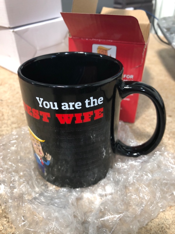 Photo 2 of 12oz Color-Changing Funny Coffee Mug - Top Trump Merchandise - Best Birthday Gifts for Women Who Have Everything, Unique Wedding Gift Ideas for Wife, Cool Bride & Anniversary Presents for Her Wife (12oz) Ceramic