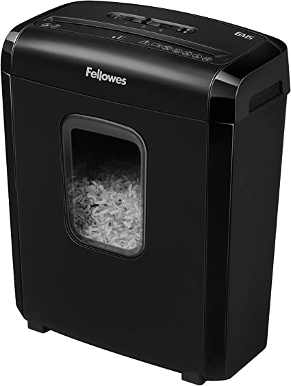 Photo 1 of Fellowes 6M5 6-Sheet Powershred Micro-Cut Deskside Paper Shredder, Black, 3. 5 Gallon
