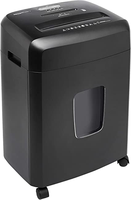 Photo 1 of Amazon Basics Cross Cut Paper Shredder and Credit Card CD Shredder with 6 Gallon Bin, 15 Sheet Capacity
