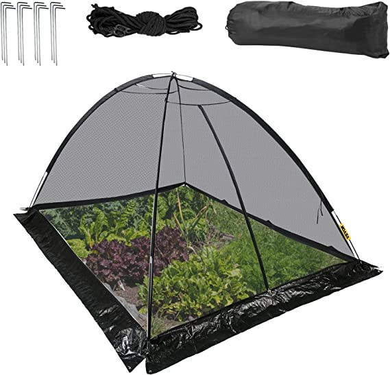 Photo 1 of  8x10 FT Garden Pond Net, 1/2 inch Mesh Dome Pond Net Covers with Zipper and Wind Rope, Black Nylon Pond Netting for Pond Pool and Garden to Keep Out Leaves Debris and Animals