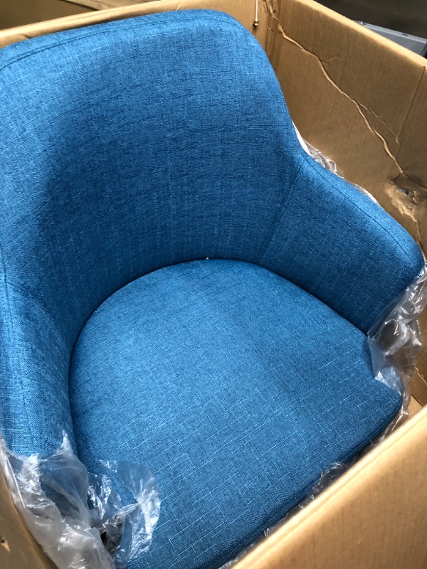 Photo 3 of  Home and Office Mid-Back Chair in Blue Fabric