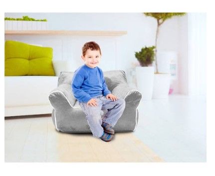 Photo 1 of American Kids Bean Bag Chair, Grey, Size: 32" W x 32" D x 18" H