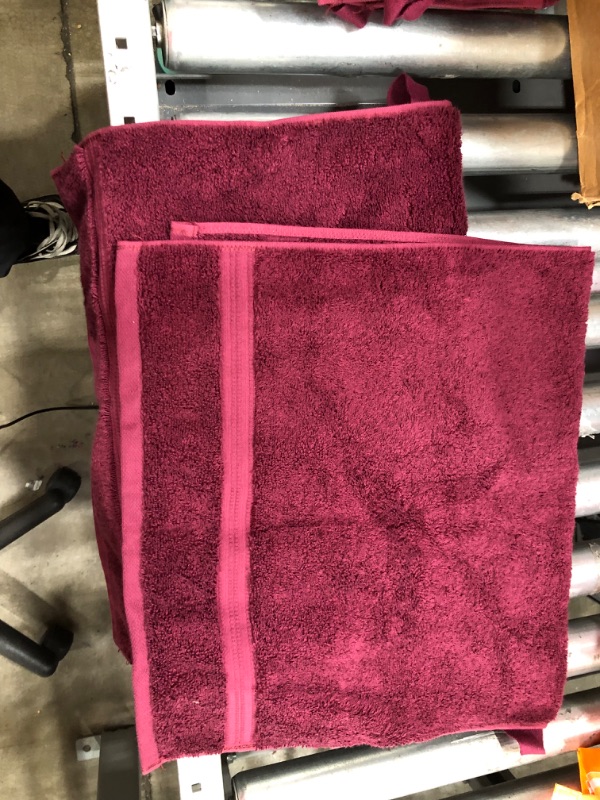 Photo 1 of 16x28 inch hand towel maroon 2 pack 