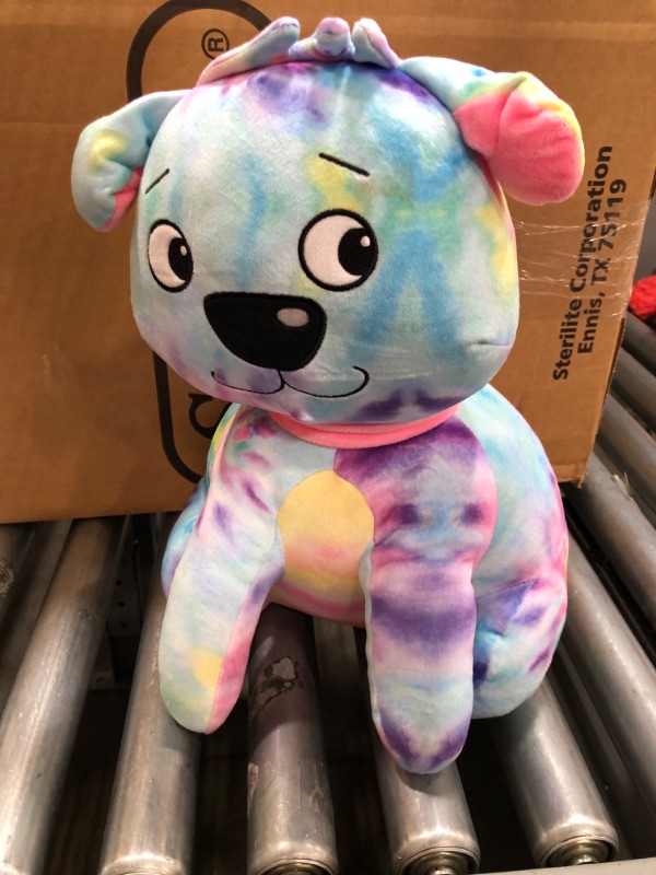 Photo 2 of 2 Scoops Pastel Tie Dye Dog Shaped Plush
