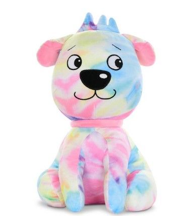 Photo 1 of 2 Scoops Pastel Tie Dye Dog Shaped Plush
