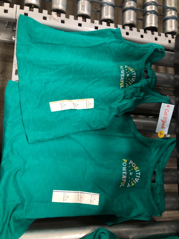 Photo 2 of Girls' Tank Top - Cat & Jack™ Emerald Green  Size small and Large (2 items)