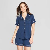 Photo 1 of ***INCOMPLETE*** Women's Beautifully Soft Short Sleeve Notch Collar Top and Shorts Pajama Set - Stars Above™, Large 