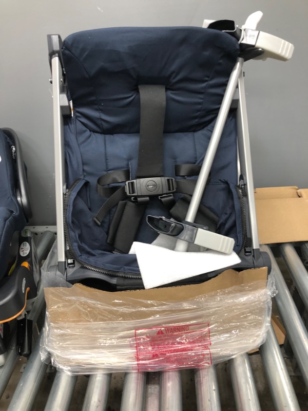 Photo 1 of Chicco Bravo Trio Travel System and Extra Base Bundle, Brooklyn, Navy
