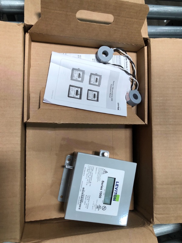 Photo 2 of **PARTS ONLY**

Leviton 1K240-1SW Series 1000 120/240V 100A 1P3W Indoor Kit with 2 Solid Core CTs
