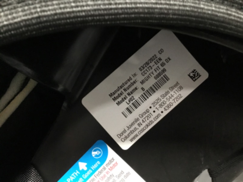 Photo 3 of Cosco Mighty Fit 65 DX Convertible Car Seat (Heather Onyx Gray)
