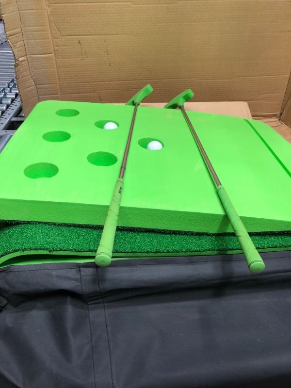 Photo 5 of GoSports Battleputt Golf Putting Game, 2-on-2 Pong Style Play with 11" Putting Green, 2 Putters and 2 Golf Balls