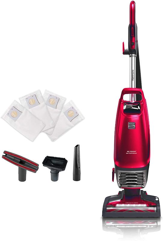 Photo 1 of Kenmore BU4020 Intuition Bagged Upright Vacuum Lift-Up Carpet Cleaner 2-Motor Power Suction with HEPA Filter, Pet Handi-Mate, 3-in-1 Combination Tool, Red