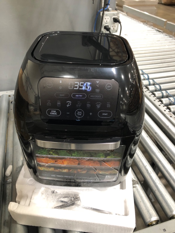 Photo 2 of Chefman Multifunctional Digital Air Fryer+ Rotisserie, Dehydrator, Convection Oven, 17 Touch Screen Presets Fry, Roast, Dehydrate & Bake, Auto Shutoff, Accessories Included, XL 10L Family Size, Black
